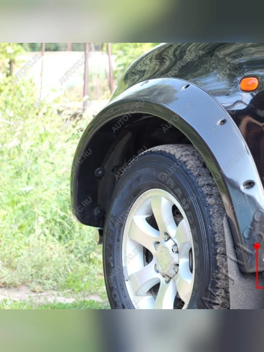 Расширители колесных арок передний левый широкий усиленные (вынос 90 мм) Русская Артель  Mitsubishi L200 (2013-2016) 4 (глянец под покраску)  В Кинешме Ивановской области