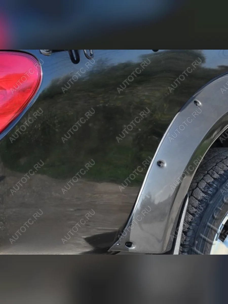 Расширители колесных арок задний левый широкие усиленные (вынос 90 мм) Русская Артель Mitsubishi L200 4  дорестайлинг (2006-2014) (глянец под покраску)  в Самаре Самарской области