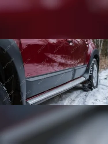 Задний левый молдинги на двери Русская Артель (шагрень) Renault Duster  HS (2010-2015) дорестайлинг