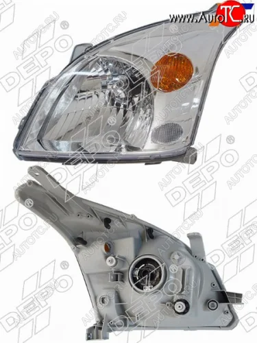 Фара Toyota Land Cruiser Prado (J120) 02-09 (Слева Галоген под электрокорректор) DEPO 212-11D7L-LD-EM