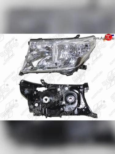 Фара TOYOTA LAND CRUISER 200 07-11 LH под электрокорректор, не ксенон (Евросвет)                     DEPO 212-11M1L-LD-EM