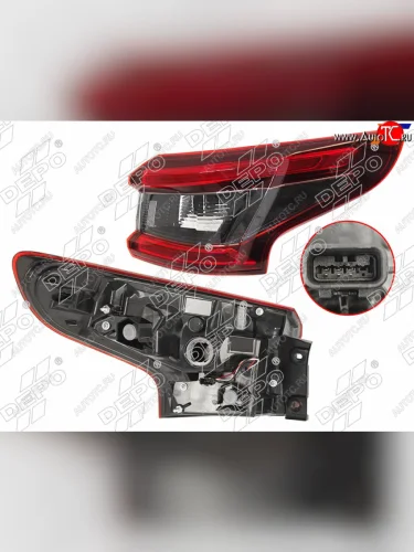 Фонарь задний Nissan Qashqai 17-22 (Справа LED) DEPO 215-19AJR-UE
