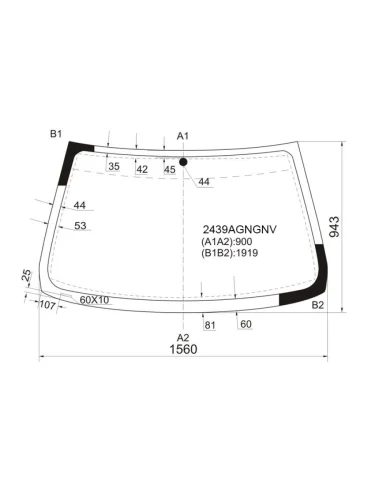 Стекло лобовое BMW X5 E53 00-06                                                                      FUYAO 2439AGNGNV