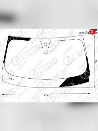 Стекло лобовое (камера, датчик дождя, молдинг) XYG (зеленое) BMW X6  G06 (2019-2023)