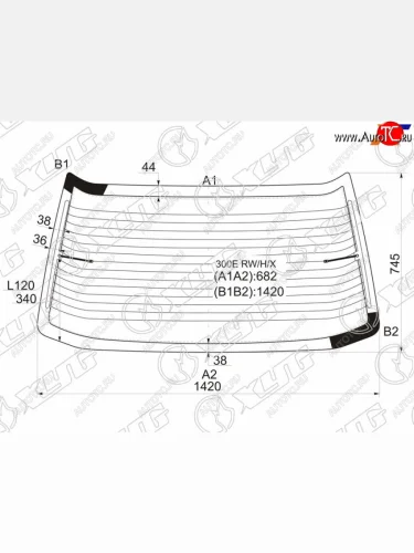Стекло заднее (Цвет зеленый Обогрев) Mercedes-Benz E-Class 84-95 XYG 300E RW/H/X