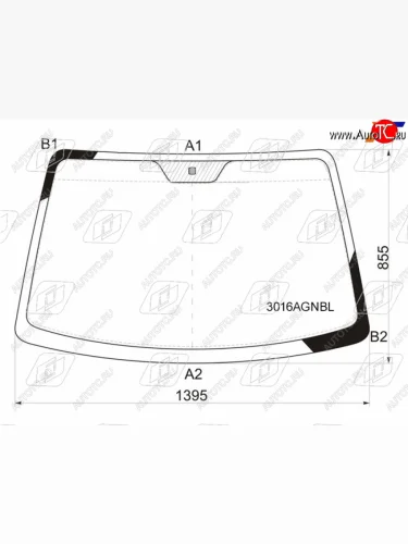 Стекло лобовое FUYAO (зеленое) Chevrolet Lacetti хэтчбек (2002-2013)