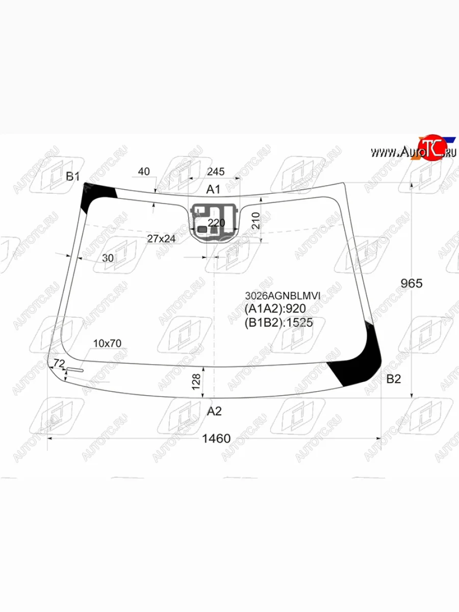 Стекло лобовое (датчик дождя) FUYAO Chevrolet Cruze J300 седан дорестайлинг (2009-2012) (зеленое)  в Керчи Республика Крым