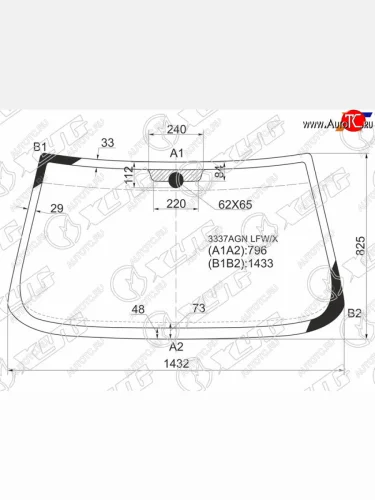 Стекло лобовое Fiat Tempra 90-98  Tipo 88-95                                                        XYG 3337AGN LFW/X