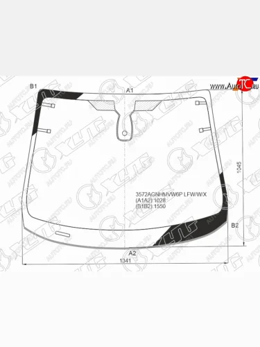 Стекло лобовое + дд FORD FIESTA 345D 12-                                                           XYG 3572AGNMVW6P LFW/X