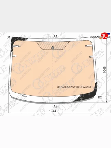 Стекло лобовое (Обогрев полный) Ford Fiesta 08-19 XYG 3572AGNHVW1B LFW/W/X