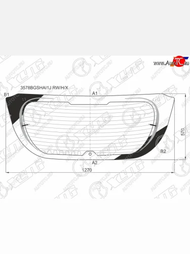 Стекло заднее (Цвет зеленый Обогрев Антенна) Ford Focus 14-19 XYG 3578BGSHAI1J RW/H/X