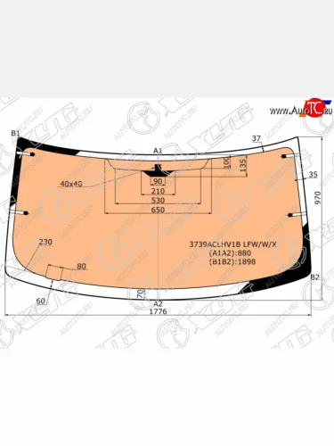 Стекло лобовое (Обогрев полный) Ford Transit 00-14 XYG 3739ACLHV1B LFW/W/X