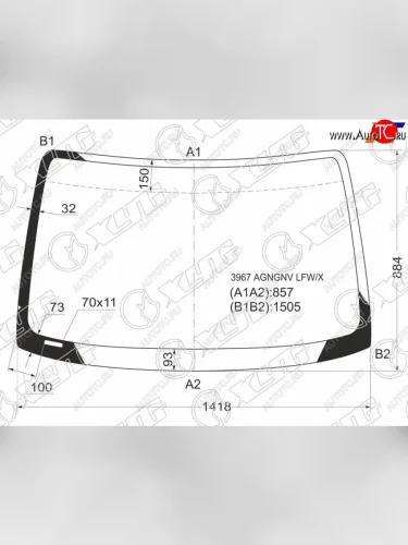 Стекло лобовое Honda HR-V 98-07 XYG 3967AGNGNV LFW/X