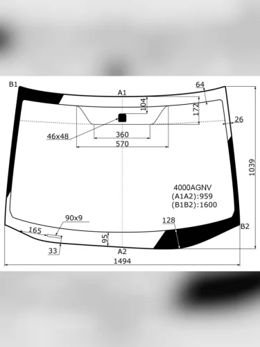 Стекло лобовое HONDA CR-V 06-12                                                                      FUYAO 4000AGNV