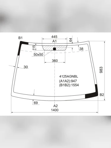 Стекло лобовое HYUNDAI MATRIXLAVITA 01-10                                                           FUYAO 4125AGNBL