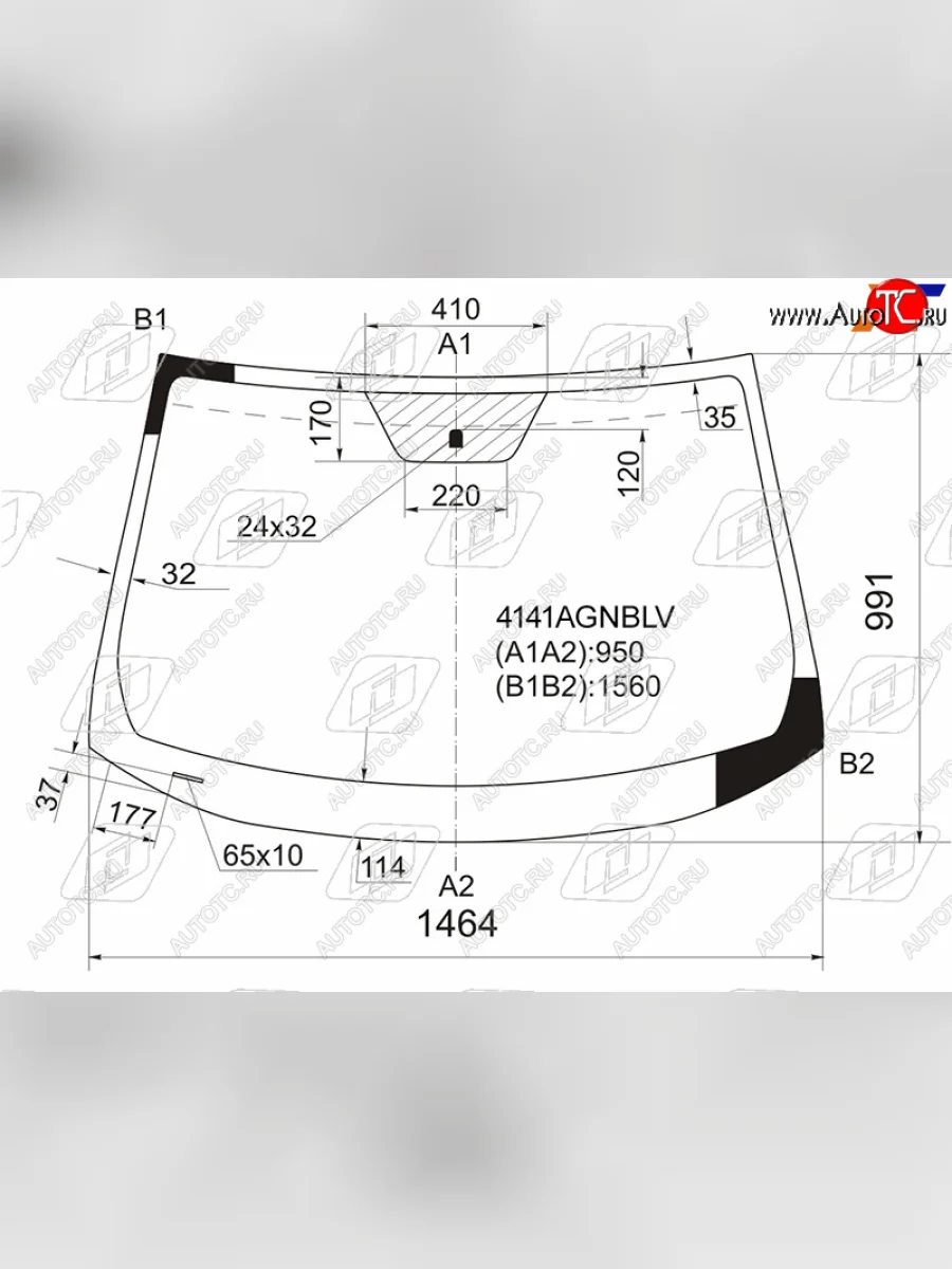 Стекло лобовое FUYAO Hyundai IX35 LM дорестайлинг (2009-2013) (зеленое)  в Керчи Республика Крым