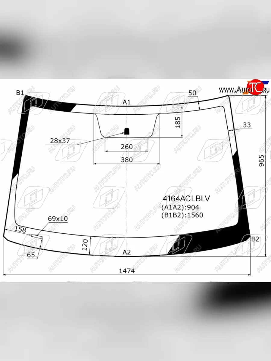 Стекло лобовое FUYAO Hyundai Creta GS дорестайлинг (2015-2019) (прозрачное)  в Самаре Самарской области