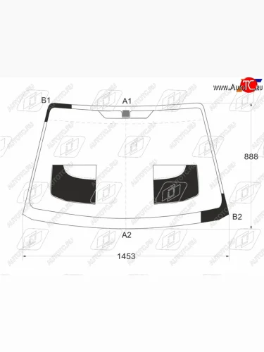 Стекло лобовое FUYAO (зеленое) KIA Spectra (2000-2009)