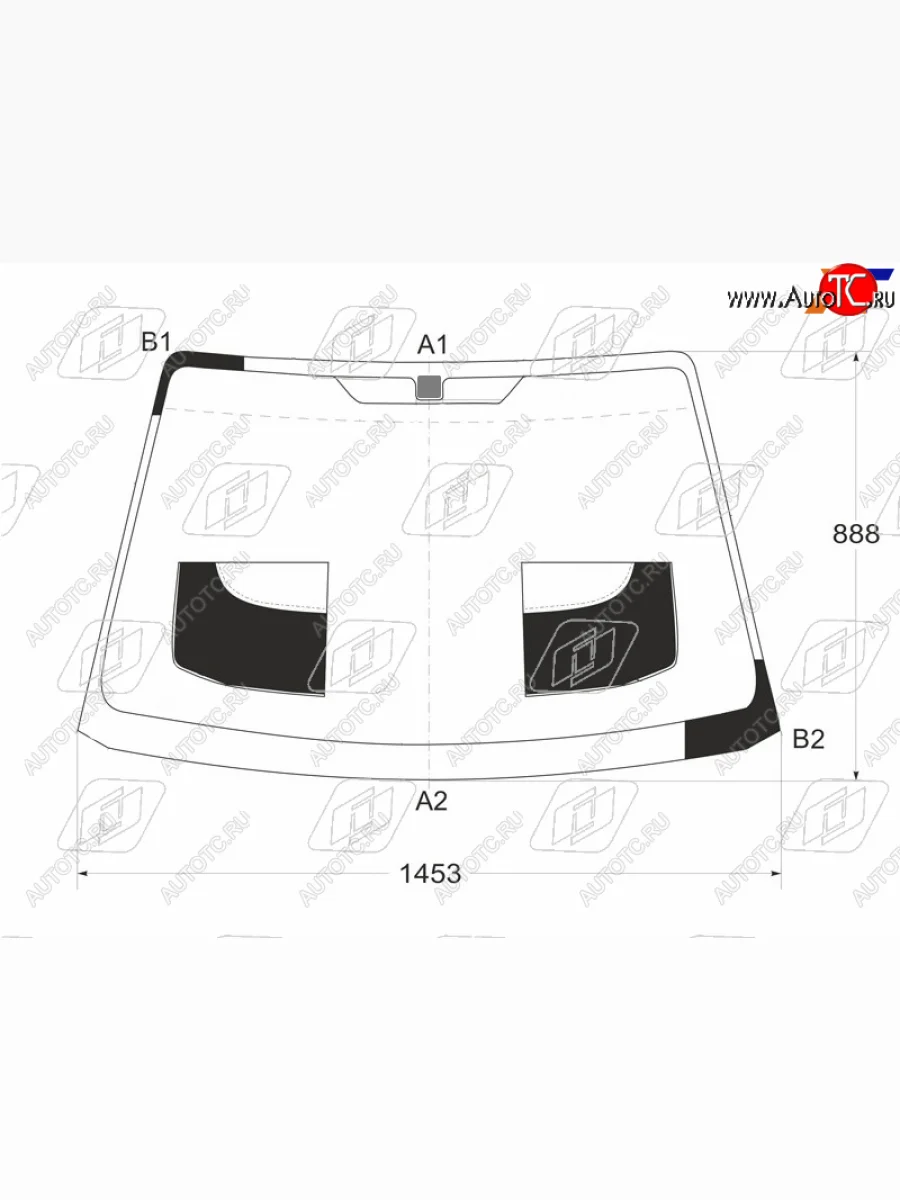 Стекло лобовое FUYAO KIA Shuma FB седан рестайлинг (2001-2004) (зеленое)  в Самаре Самарской области