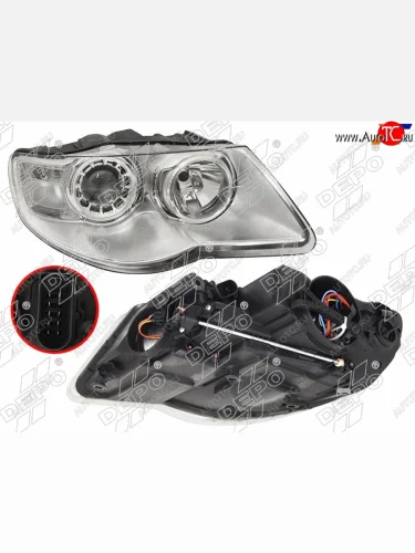 Фара Volkswagen Touareg 02-10 (Спереди Справа) DEPO 441-11C2RMLD-EM