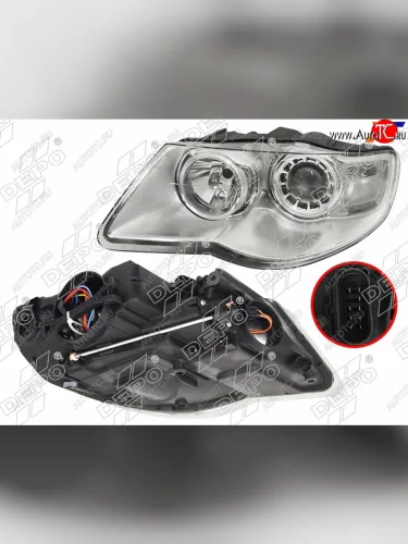 Фара Volkswagen Touareg 02-10 (Спереди Слева) DEPO 441-11C2LMLD-EM