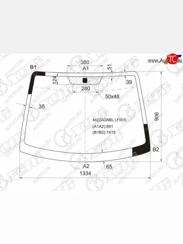Стекло лобовое Kia Picanto 03-11  Morning 04-10 XYG 4422AGNBL LFW/X