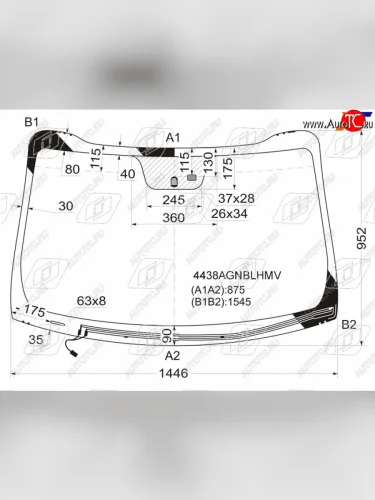 Стекло лобовое (обогрев щеток, датчик дождя) FUYAO (зеленое) KIA Sportage 3 SL дорестайлинг (2010-2014)