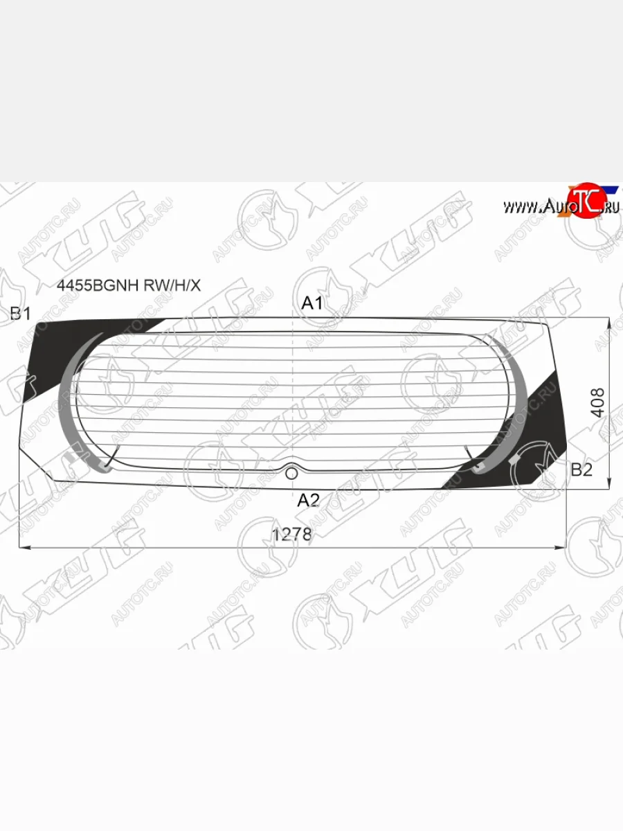Стекло заднее (Цвет зеленый Обогрев) Kia Picanto 17-21 XYG 4455BGNH RW/H/X  в Воронеже Воронежской области