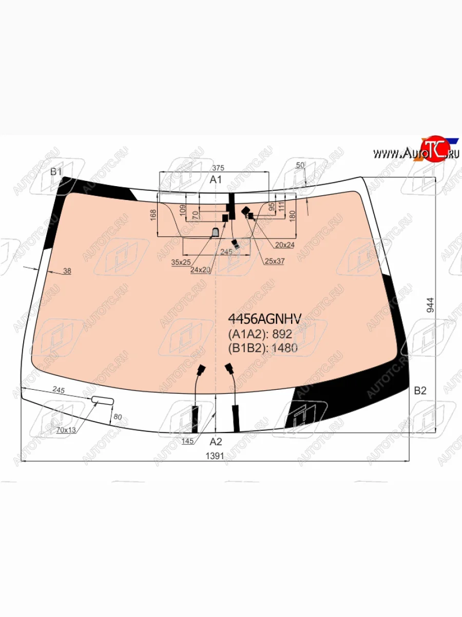 Стекло лобовое (обогрев полный) FUYAO Solaris KRX хэтчбэк 5 дв. (2024-2025) (зеленое)  в Керчи Республика Крым