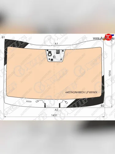 Стекло лобовое (обогрев полный, датчик дождя, молдинг) XYG (зеленое) KIA Ceed 3 CD универсал (2018-2025)