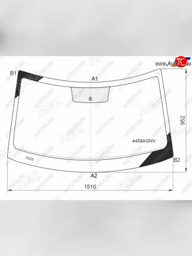 Стекло лобовое AGC (зеленое) KIA Soul SK3 (2018-2022)