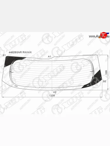 Стекло заднее (Цвет зеленый Обогрев) Kia Sorento 20- XYG 4462BGNR RW/H/X