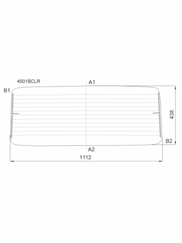 Стекло заднее (Без оттенка Обогрев) LADA 4x4 2131 NIVA LEGEND 21-  4x4 2121 NIVA 77-  4x4 2131 NI BOR 4501BCLR