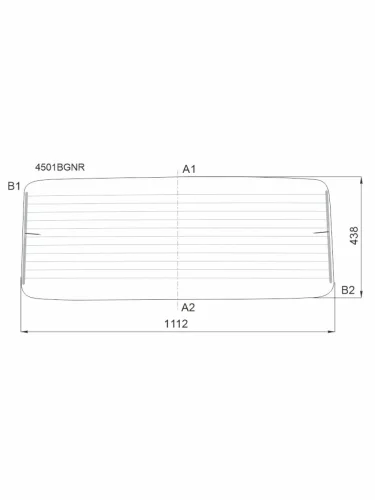 Стекло заднее (Цвет зеленый Обогрев) LADA 4x4 2131 NIVA LEGEND 21-  4x4 2121 NIVA 77-  4x4 2131 N BOR 4501BGNR