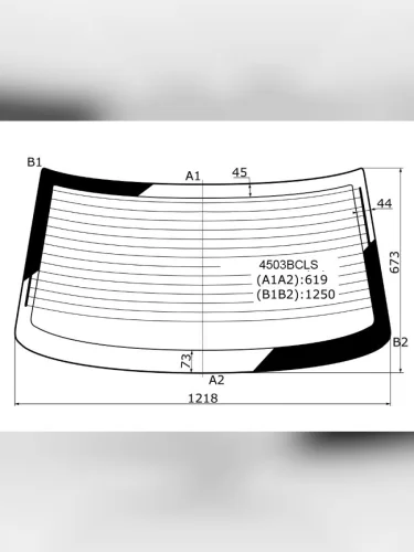 Стекло заднее (Без оттенка Обогрев) LADA 2110 95-14 BOR 4503BCLS