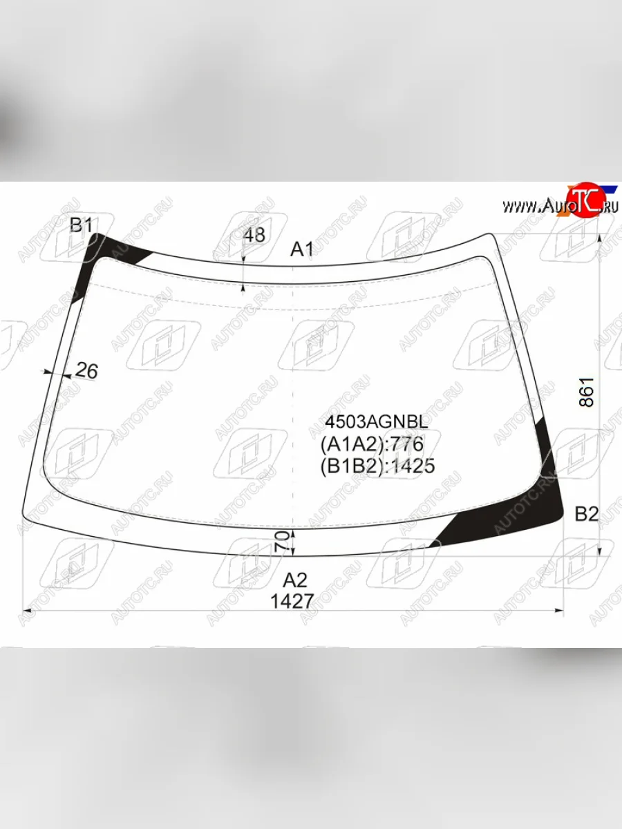 Стекло лобовое FUYAO Лада ВАЗ 2110 седан (1995-2007) (зеленое)  в Керчи Республика Крым