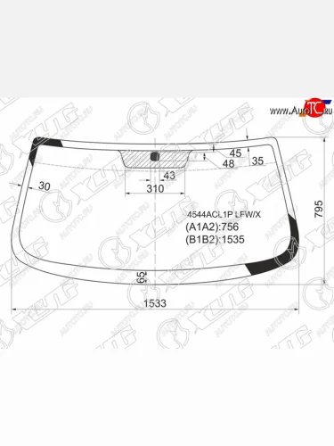 Стекло лобовое Chevrolet Niva 98- XYG 4544ACL1P LFW/X
