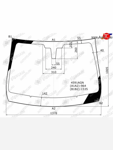 Стекло лобовое LADA XRAY 15-  XRAY Cross 18- SISECAM 4591AGN
