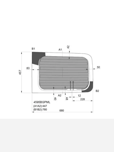 Стекло заднее (Затемненное Обогрев левое) Dacia Logan 04-08  Logan Mcv 08-12  LADA Largus 12-  AGC 4595BGPML