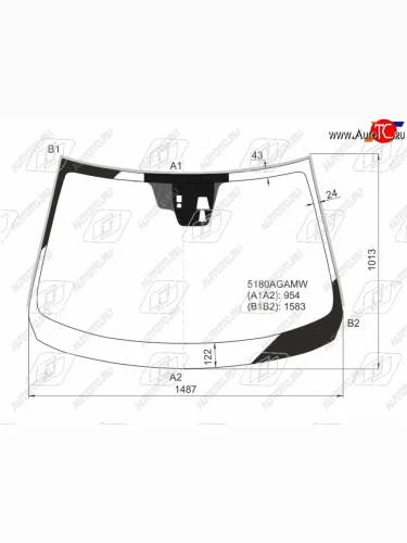 Стекло лобовое (датчик дождя, две камеры, молдинг) FUYAO (зеленое) Mazda 6 GJ дорестайлинг седан (2012-2015)