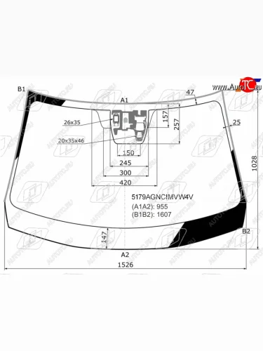 Стекло лобовое (датчик дождя, две камеры, молдинг) FUYAO (зеленое) Mazda CX-5 KE рестайлинг (2015-2017)