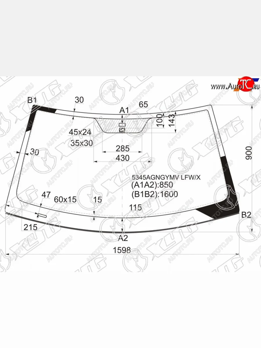 Стекло лобовое (Датчик дождя) Mercedes-Benz CL-Class 99-06 XYG 5345AGNGYMV LFW/X  в Воронеже Воронежской области