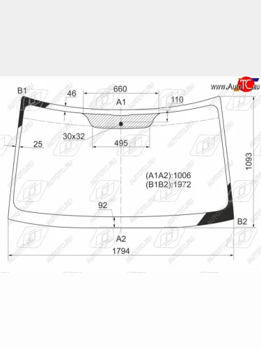 Стекло лобовое Mercedes-Benz Sprinter 06-18  Volkswagen Crafter 06-16 FUYAO 5439ACL