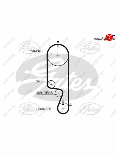Ремень ГРМ MITSUBISHI LANCER CS# 4G15 98-01DINGO CQ2A 98-01 GATES 5535XS