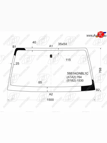 Стекло лобовое FUYAO (зеленое) Mitsubishi Pajero 4 V90 2-ой рестайлинг (2014-2020)