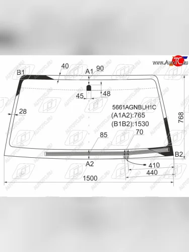 Стекло лобовое (обогрев щеток) FUYAO (зеленое) Mitsubishi Pajero 4 V90 2-ой рестайлинг (2014-2020)
