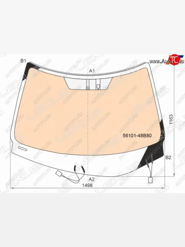 Стекло лобовое (Обогрев полный Датчик дождя Проекция Молдинг) Lexus RX 15-19 LEXUS 56101-48B80