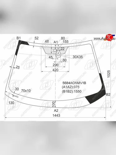 Стекло лобовое + дд LANCER X 07-18                                                                   FUYAO 5684AGNMV1B