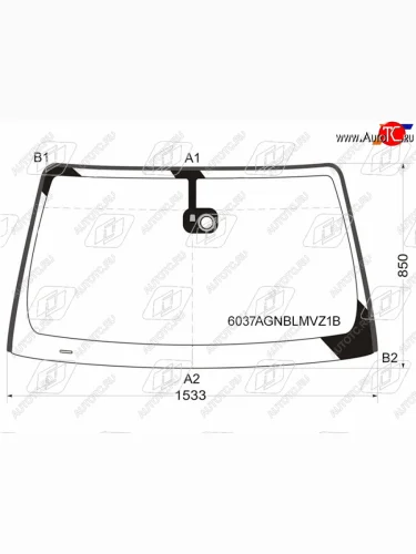Стекло лобовое (датчик дождя, молдинг) FUYAO (зеленое) Nissan Navara 2 D40 рестайлинг (2010-2016)
