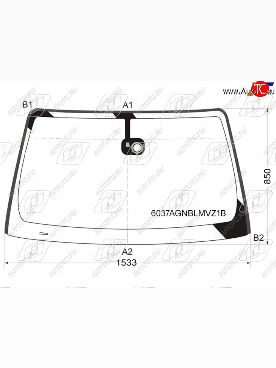 Стекло лобовое (датчик дождя, молдинг) FUYAO Nissan Navara 2 D40 рестайлинг (2010-2016) (зеленое)  в Перми Пермском крае